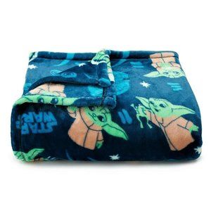 STAR WARS PLUSH THROW BLANKET MANDALORIAN  BABY YODA THE BIG ONE NEW